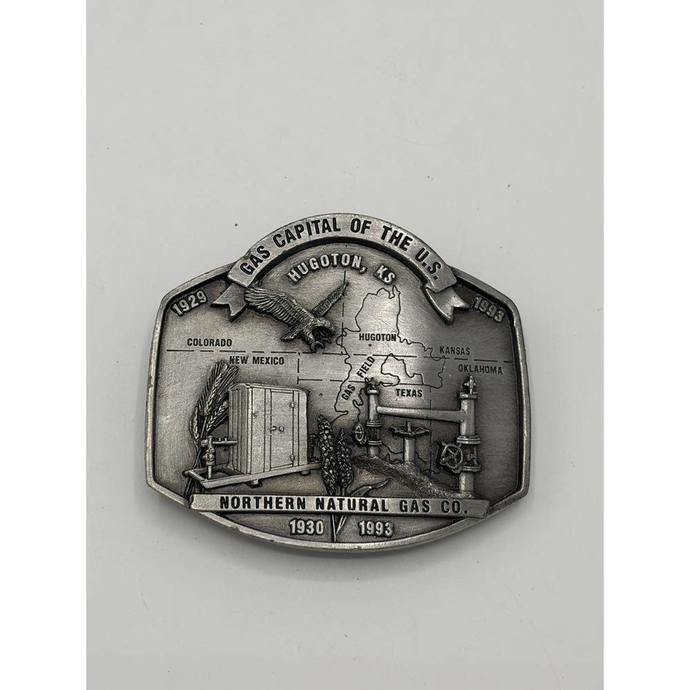 Siskiyou Belt Buckle Hugoton Kansas Natural Gas Field Oil 90s Vintage #392/1000